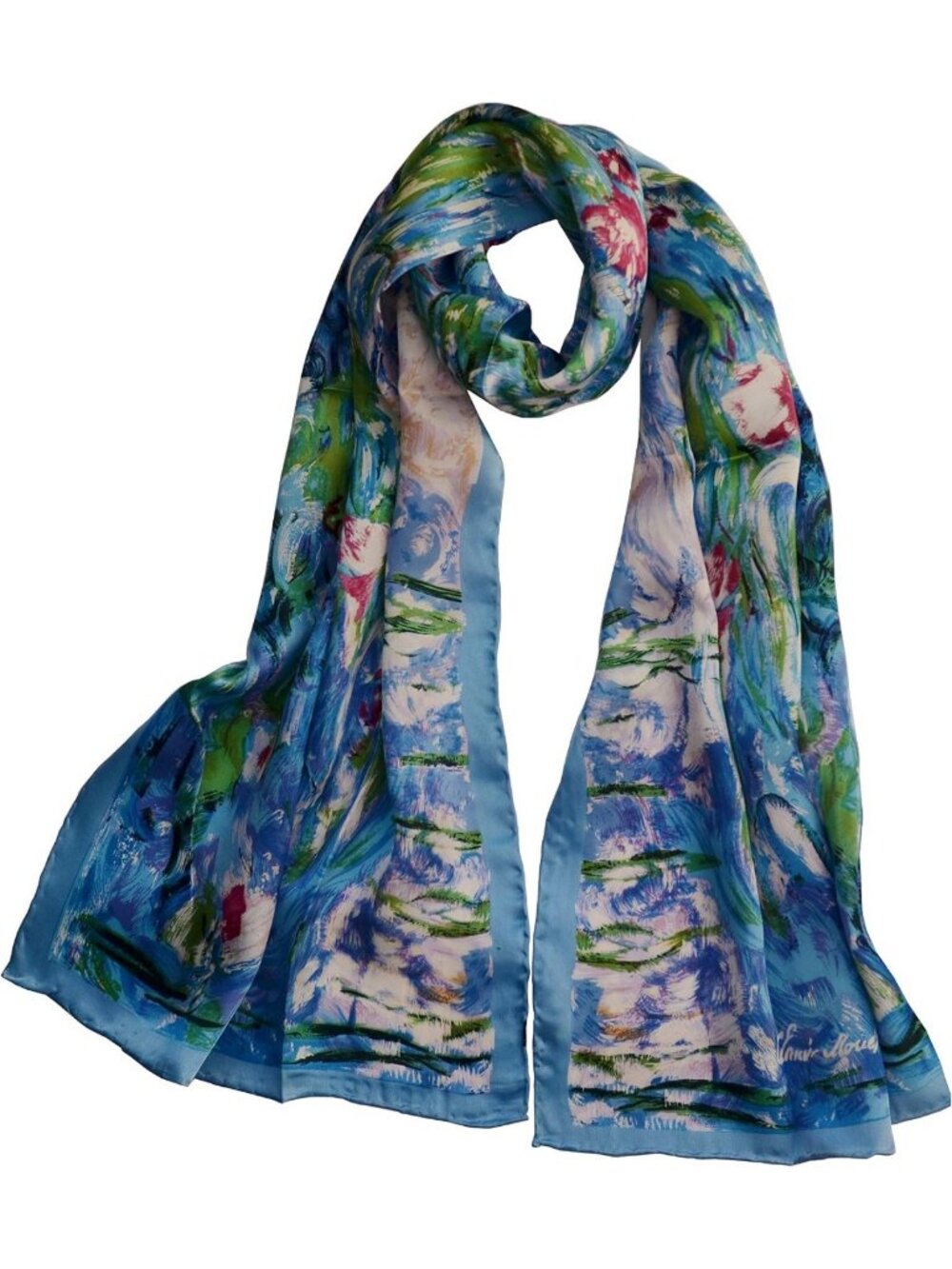 Art-Inspired Fashion Silk Scarf | Premium Shawl Wrap Featuring Starry Night